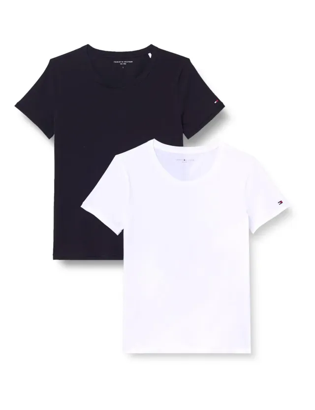 Tommy Hilfiger t-shirt donna scollo rotondo M confezione 2 pezzi
