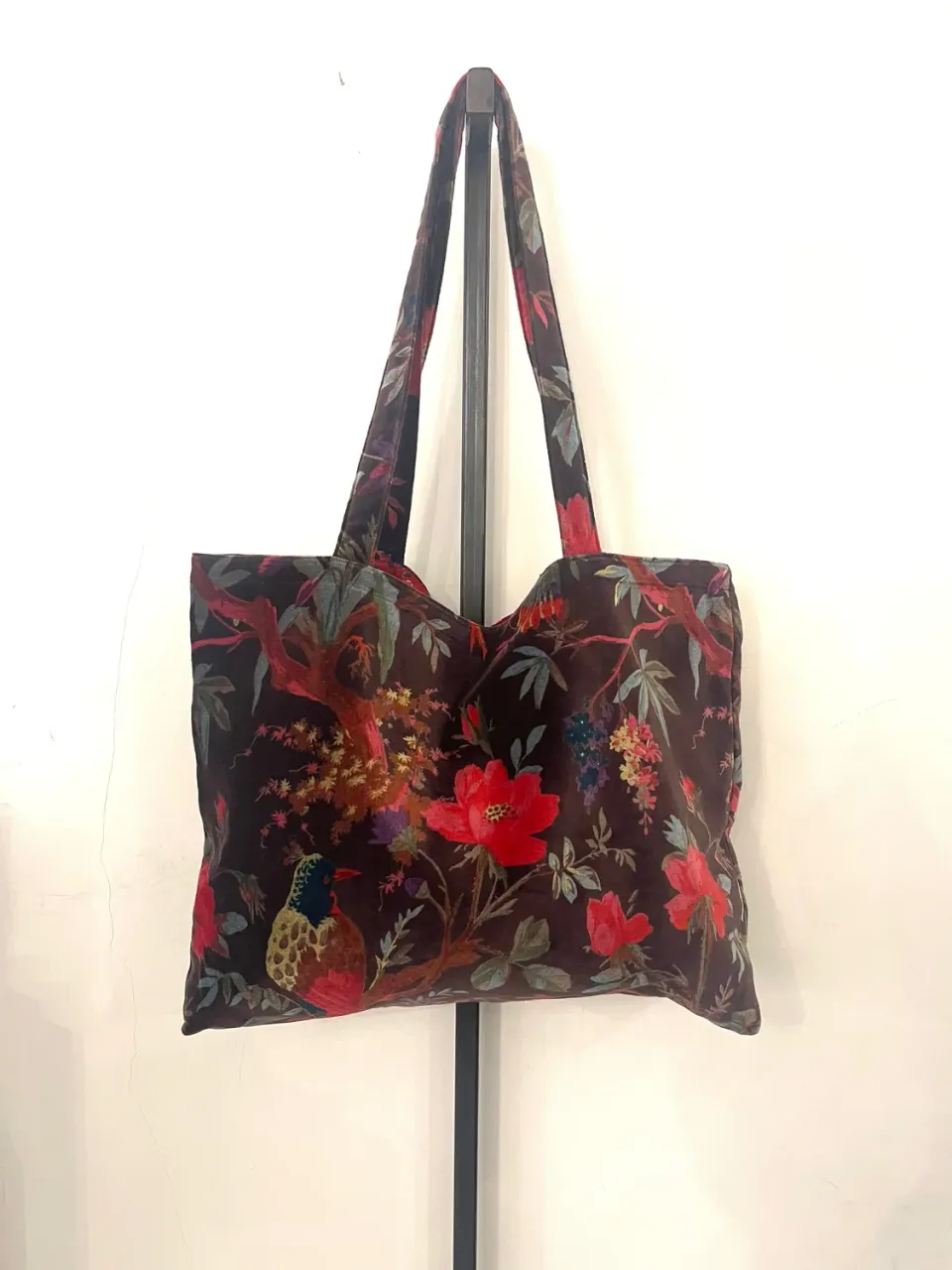 LOL Roma shopper borsa velluto stampato verde
