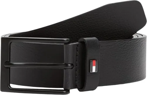 Tommy Hilfiger Layton Cintura Pelle Uomo 110 Nera 3,5 cm