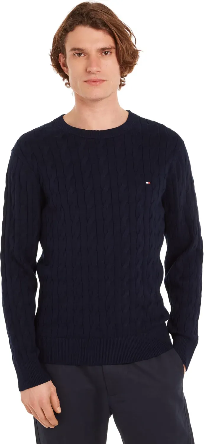 Tommy Hilfiger Classic Cotton Cable MW0MW33132 Maglione L trecce