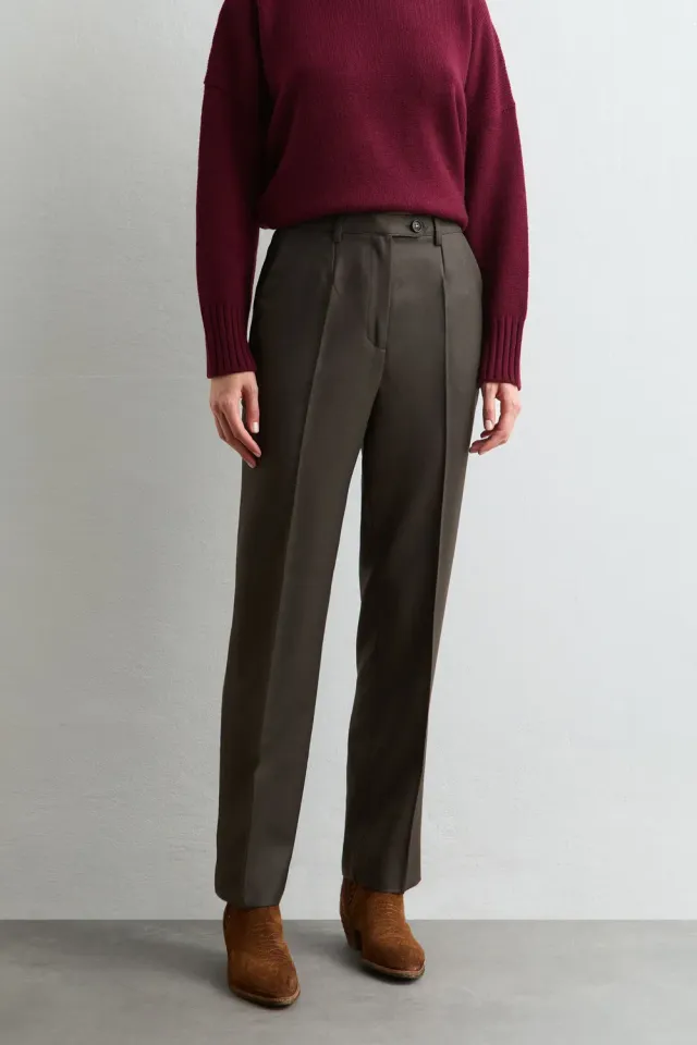 Massimo Alba Illinois pantaloni donna carob lana vergine