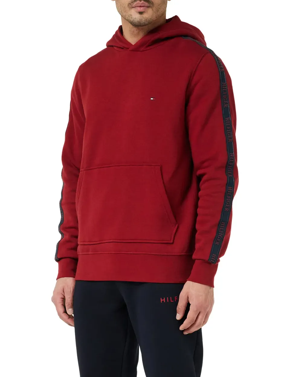 Tommy Hilfiger Prep Tape MW0MW29578 felpa cappuccio uomo nastro