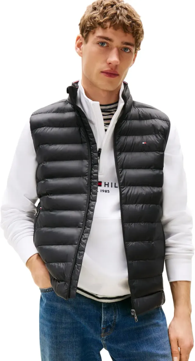Tommy Hilfiger Packable Gilet Uomo Nero Black Riciclato