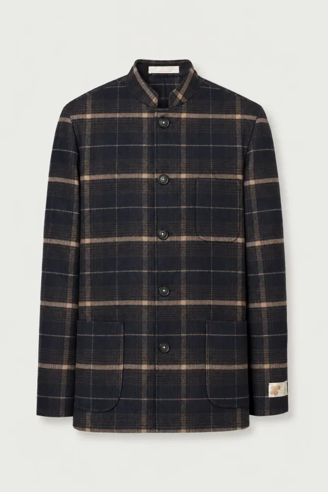 Massimo Alba BALI giacca monopetto blu lana cashmere