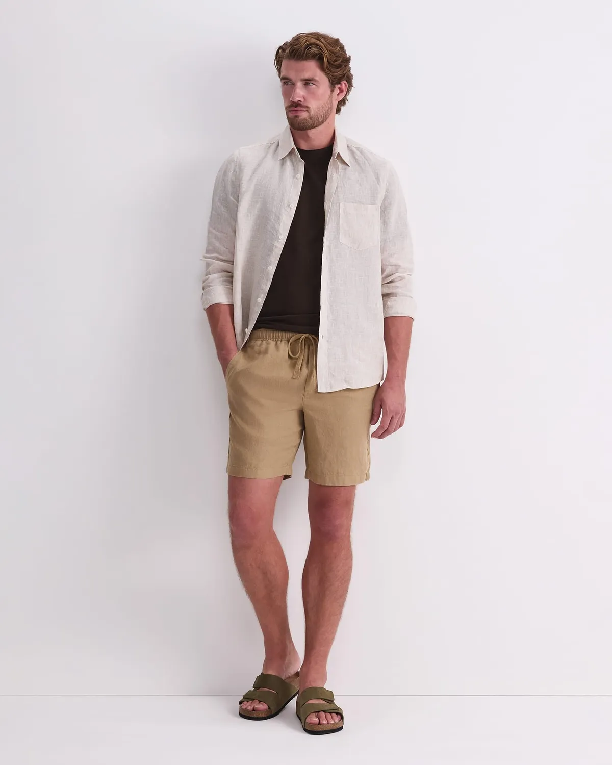 Sportscraft Caffery Shorts lino donna vita elastica
