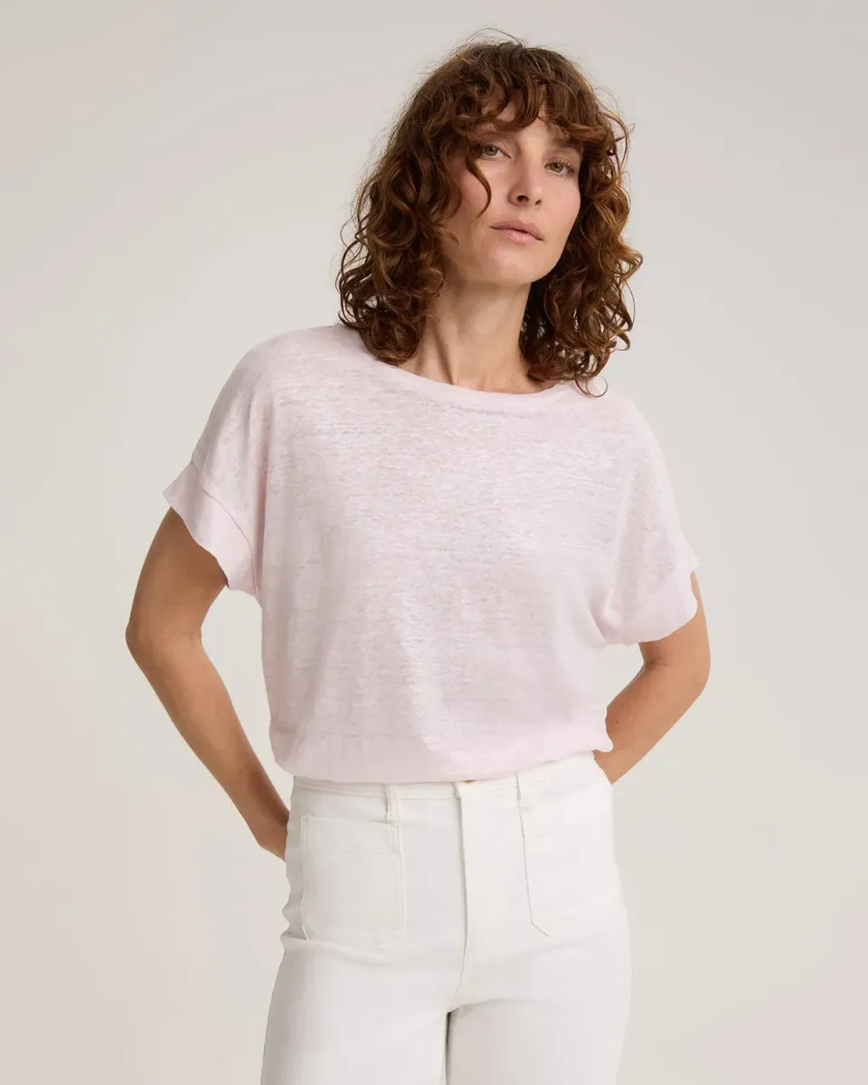 Sportscraft Tonia t-shirt lino argentata manica corta