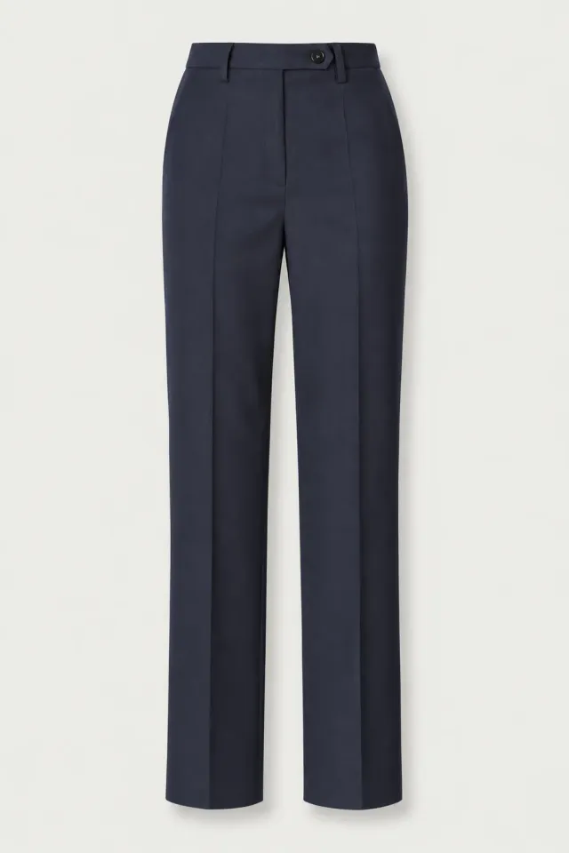 Massimo Alba Illinois pantaloni donna blu lana vergine