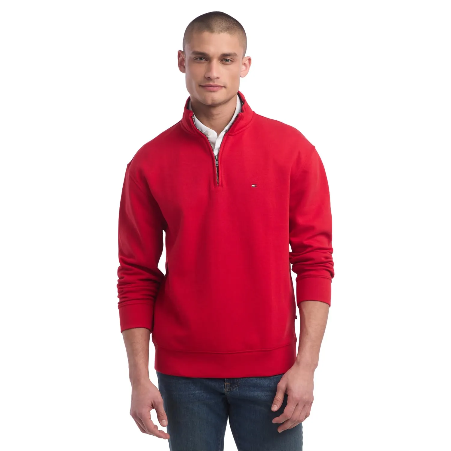 Tommy Hilfiger Bill 1/4 Zip Felpa Uomo bianco