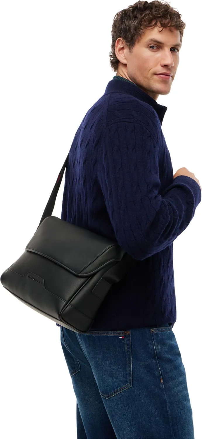 Tommy Hilfiger Messenger AM0AM14728 borsa uomo nera