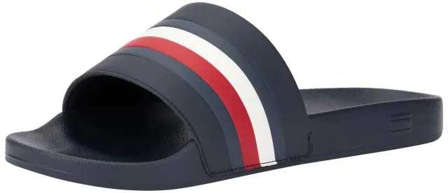 Tommy Hilfiger Pool Slide ciabatte uomo 40 nero branding
