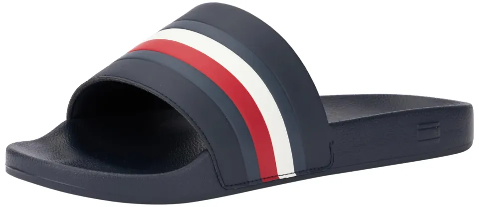 Tommy Hilfiger Pool Slide ciabatte uomo 40 nero branding