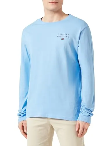 Tommy Hilfiger Cotone Maglietta Maniche Lunghe Uomo 100% Cotone