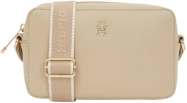 Tommy Hilfiger Monotype Camera Bag tracolla piccola beige