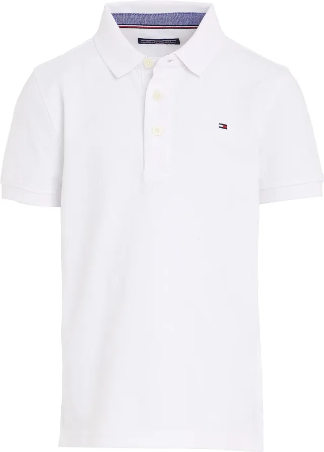 Tommy Hilfiger polo bambino cotone bio bianca maniche corte