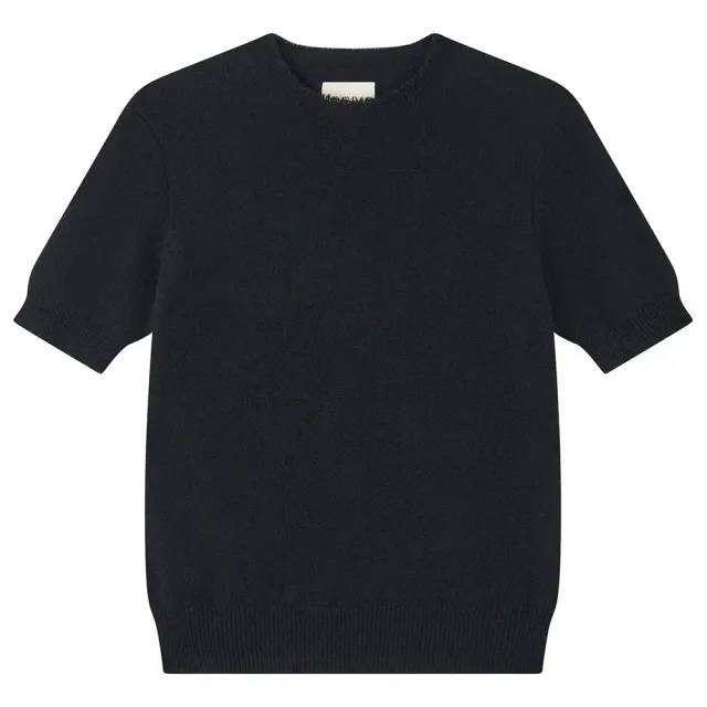 Jumper 1234 Distressed T-Shirt maglietta cashmere nera