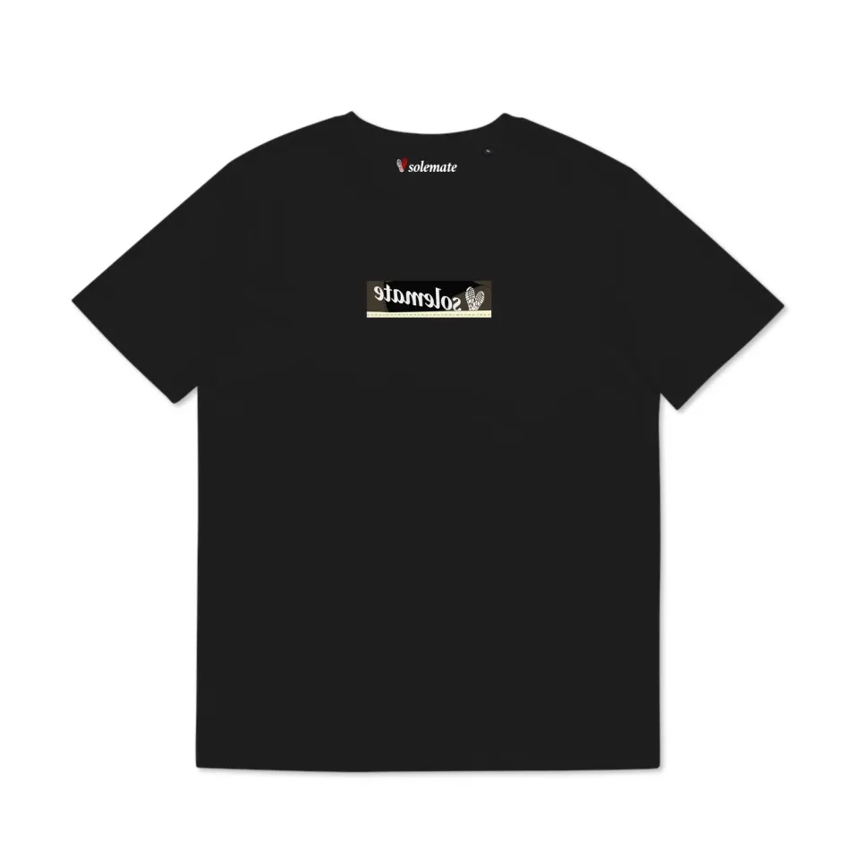 Solemate Dark Mocha Low Box Logo t-shirt nera cotone organico