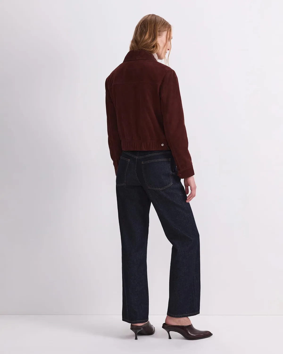 Sportscraft Lolita giacca pelle scamosciata cropped