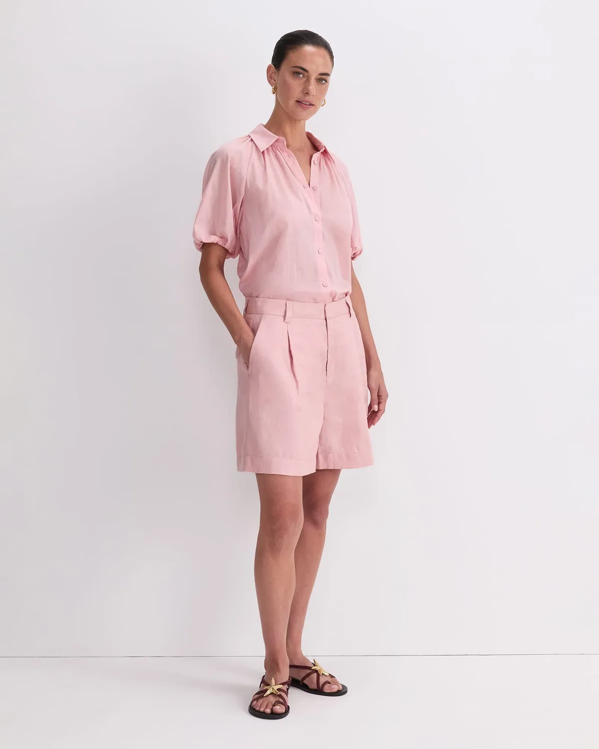 Sportscraft Jamie Linen shorts donna lino