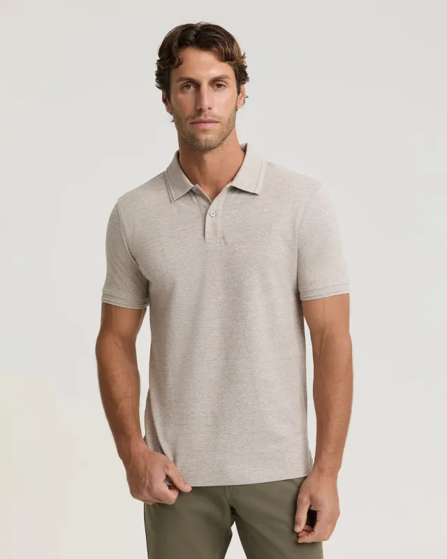 Sportscraft SC Melange Pique polo cotone melange uomo
