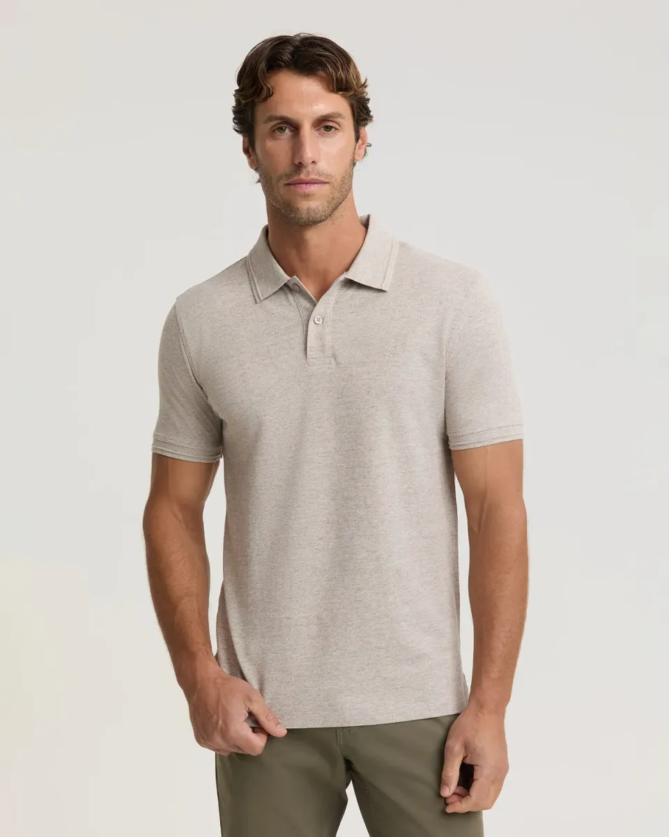 Sportscraft SC Melange Pique polo cotone melange uomo