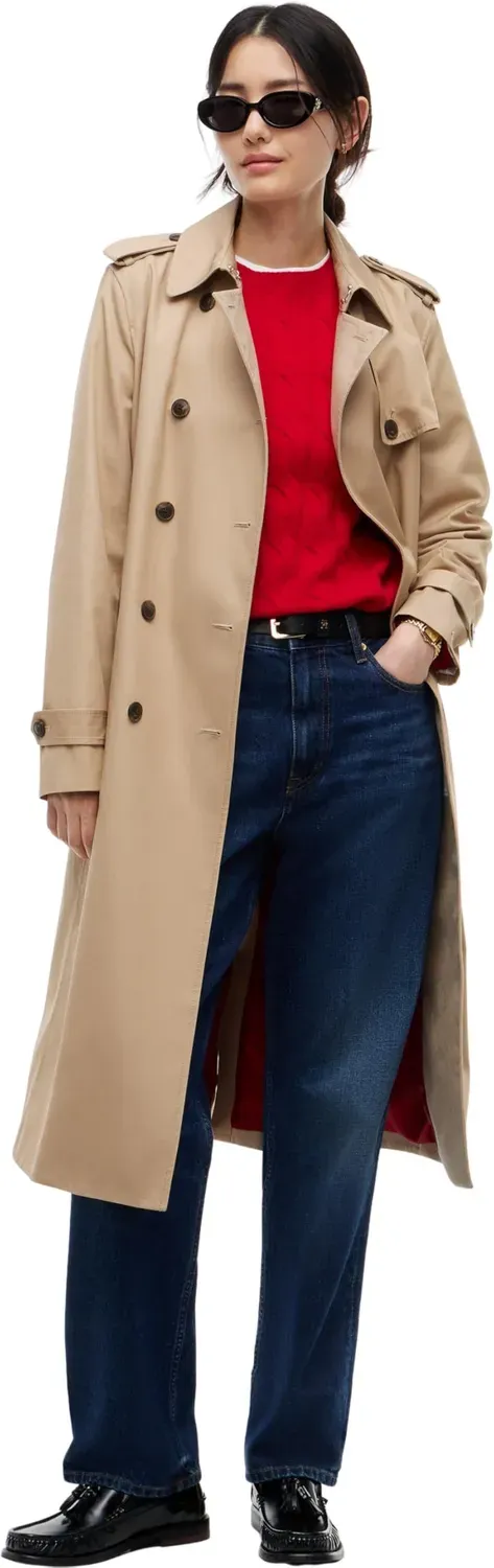 Tommy Hilfiger Ww0ww51569 trench donna M beige monogramma
