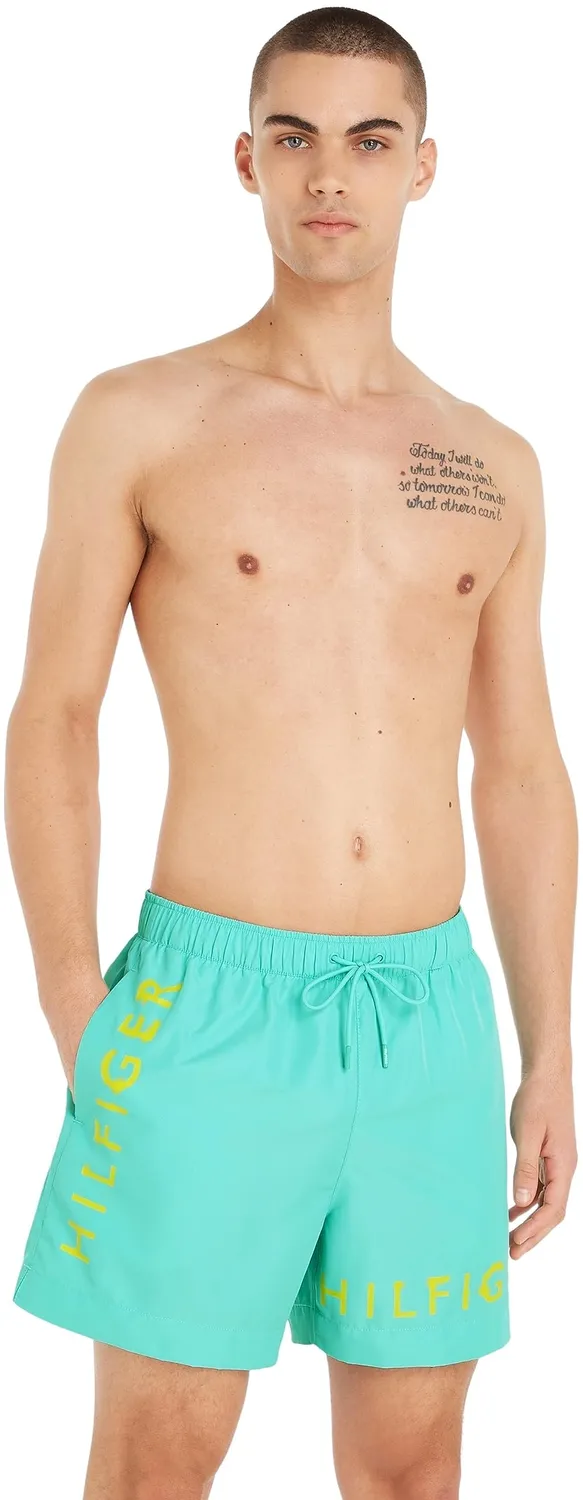 Tommy Medium Drawstring Costume Bagno Uomo Nero