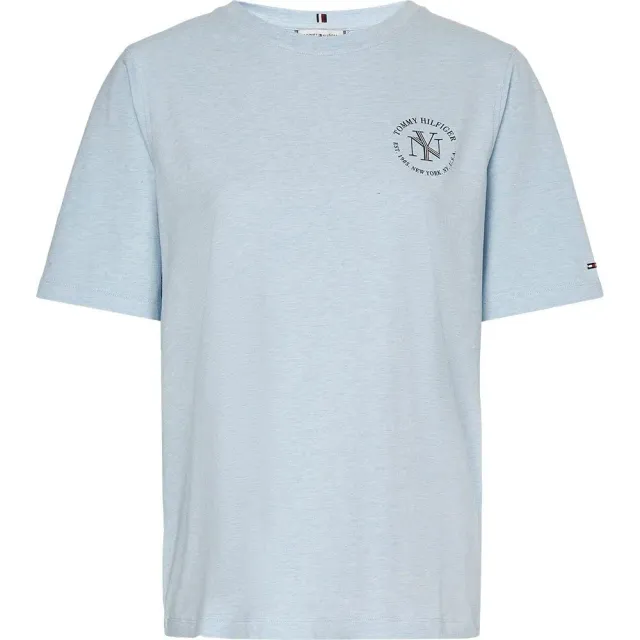 Tommy Hilfiger Reg NYC Roundall Top Donna Manica Corta Girocollo