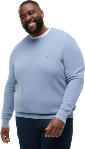 Tommy Hilfiger Essential maglione uomo blu girocollo 3XL Plus
