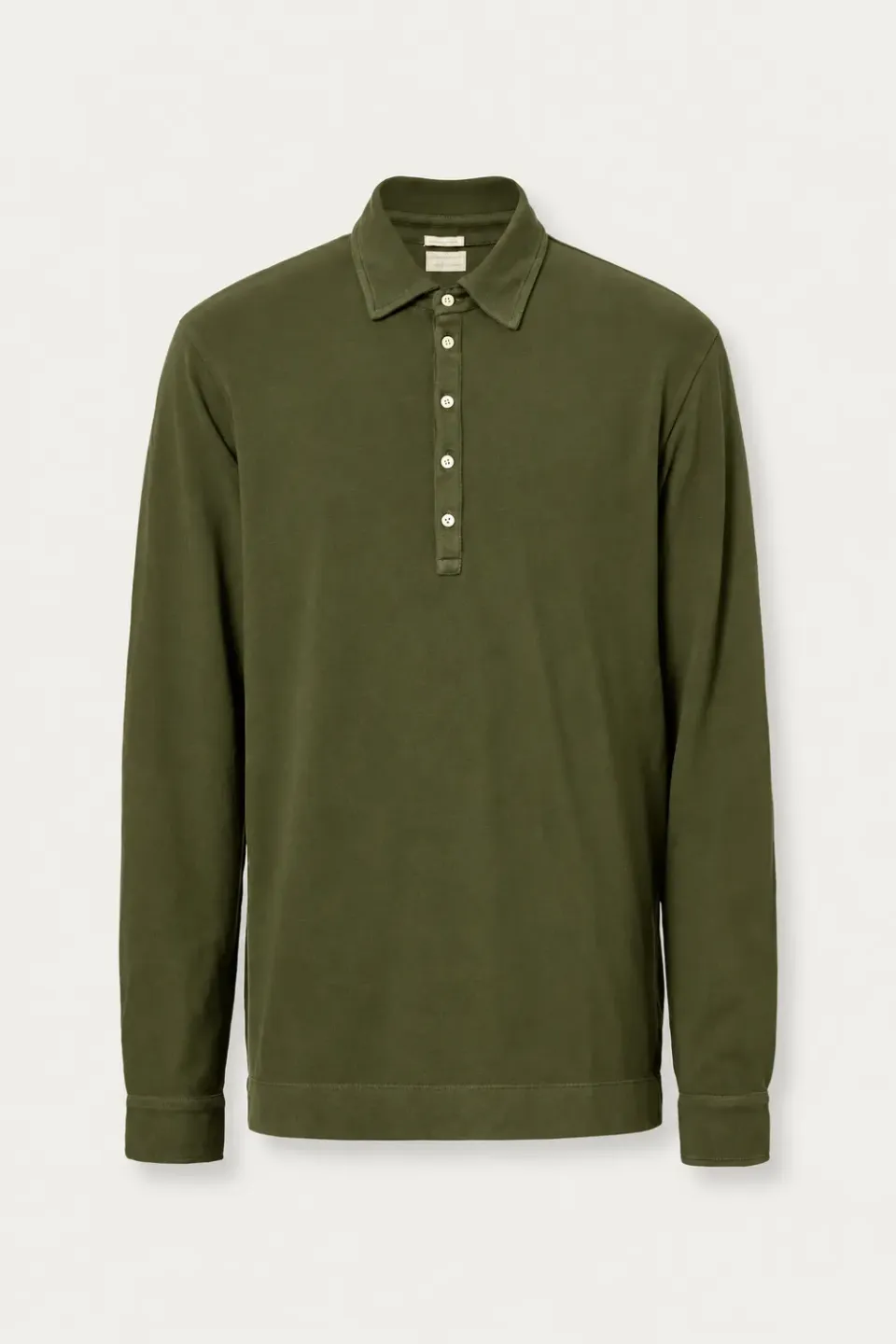 Massimo Alba Raya polo manica lunga moss green cotone