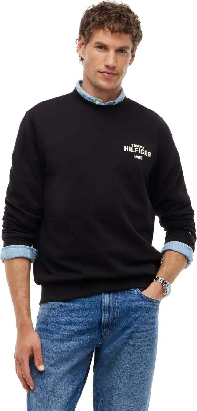Tommy Hilfiger 1985 Felpa Uomo M Terry Girocollo Cotone