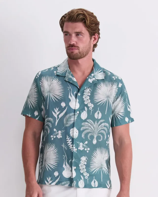 Sportscraft Silas Resort camicia lino fantasia botanica
