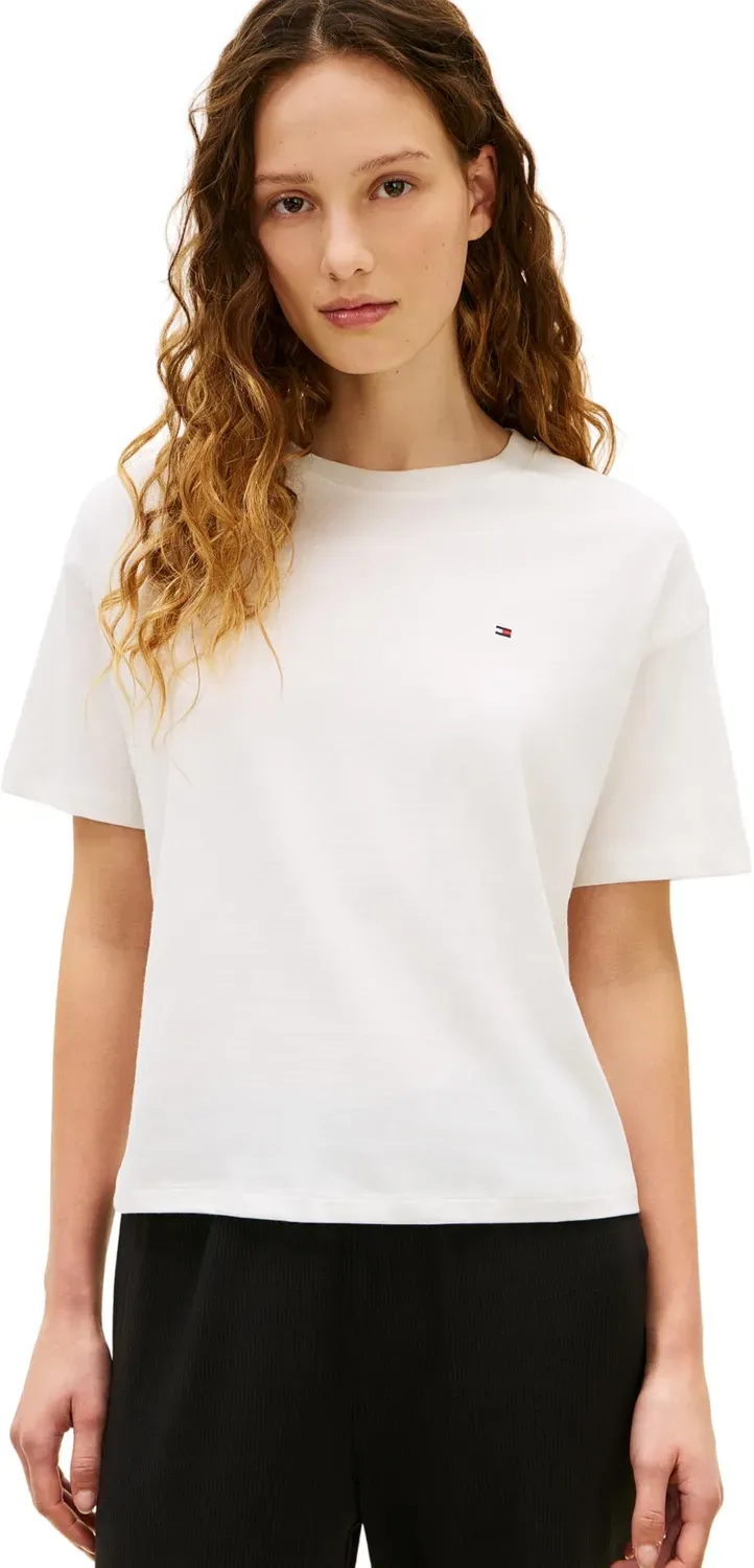 Tommy Hilfiger UW0UW05763 T-Shirt Jersey donna maniche corte
