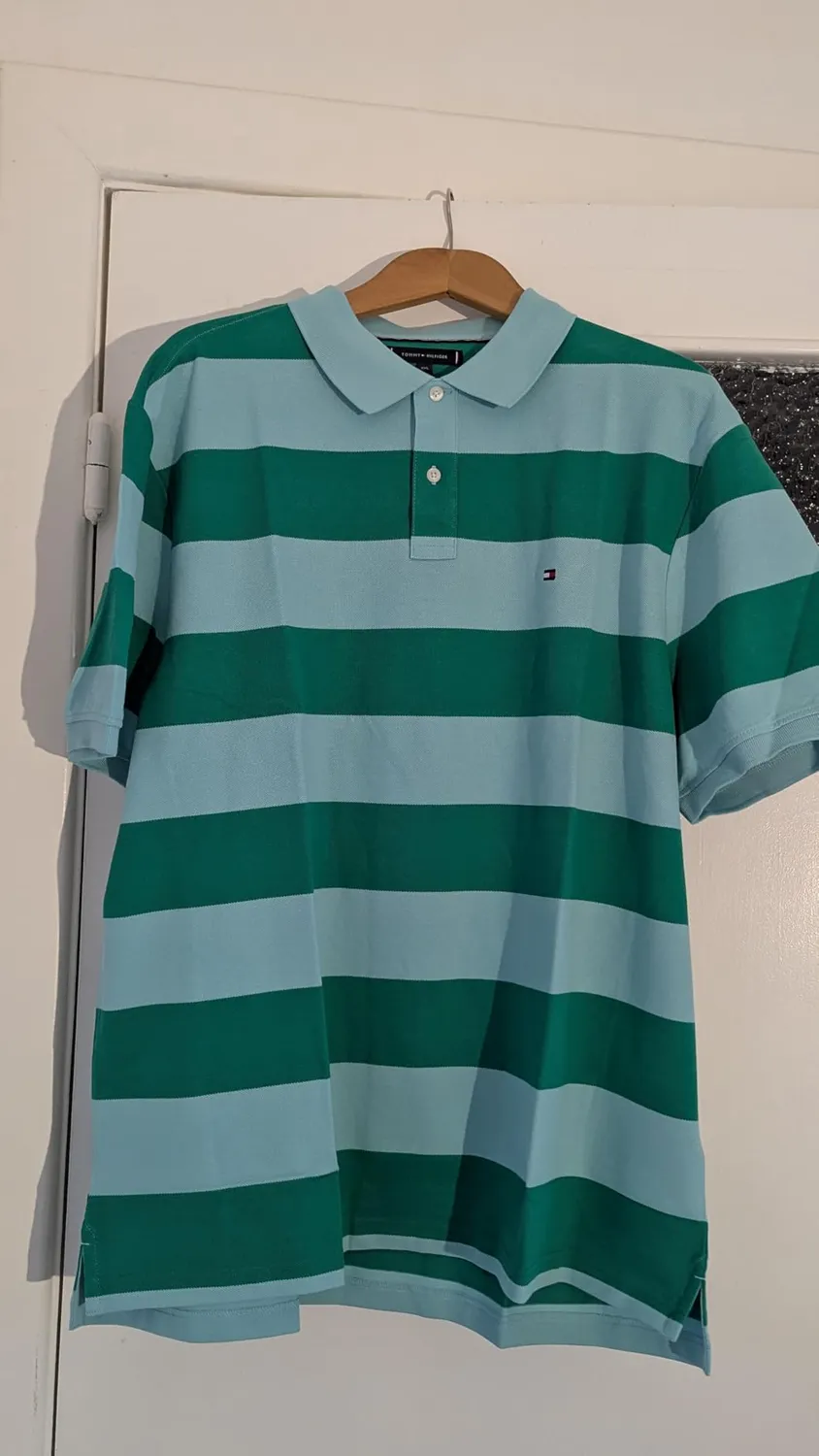 Tommy Hilfiger Block Stripe MW0MW39045 polo uomo L a righe
