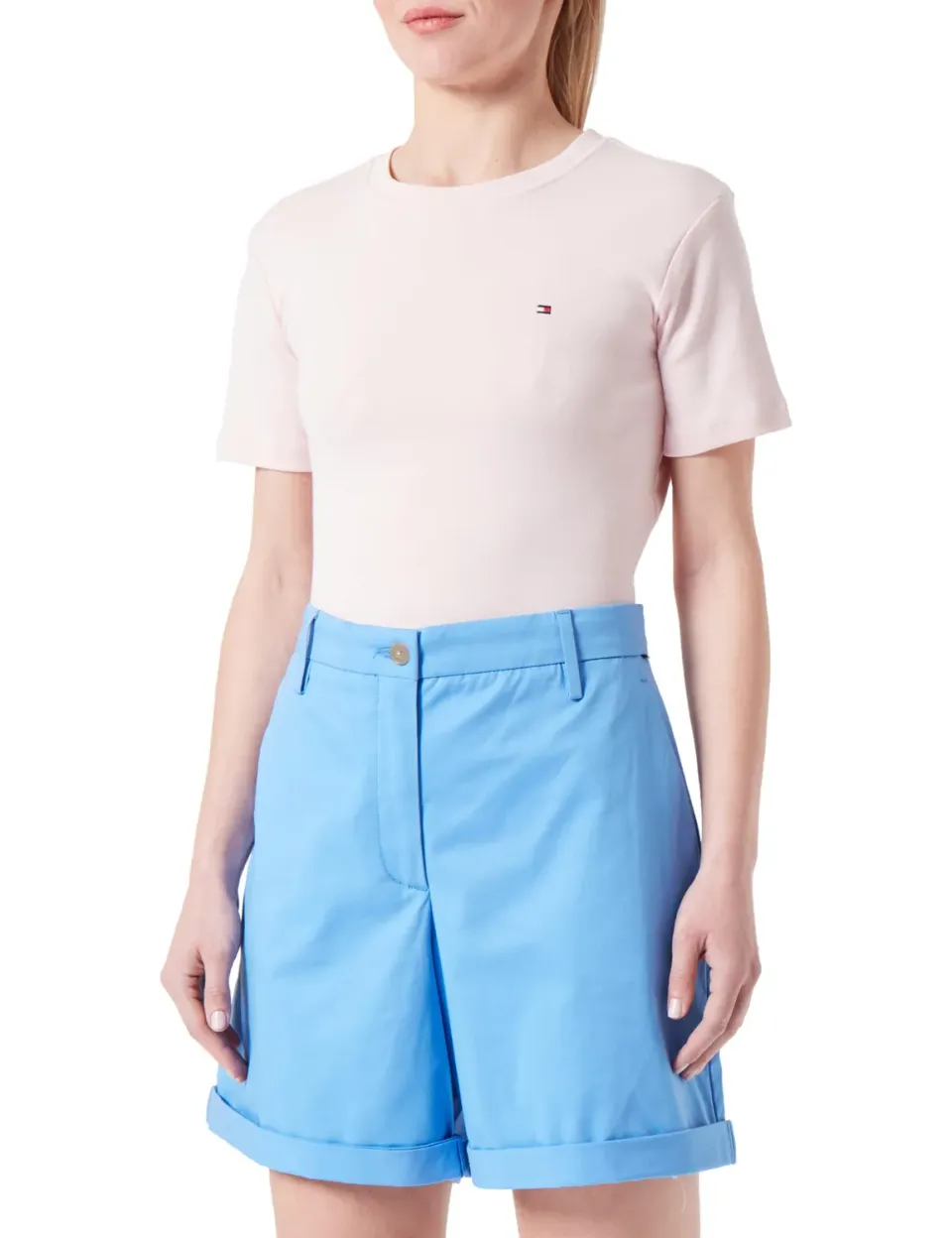 Tommy Hilfiger Mom Fit shorts chino donna blu 46