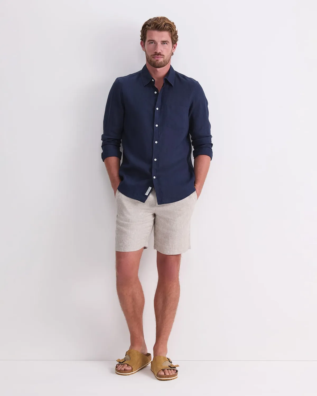 Sportscraft Long Sleeve Linen camicia lino manica lunga fresca