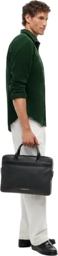 Tommy Hilfiger TH Business borsa porta computer pelle nera