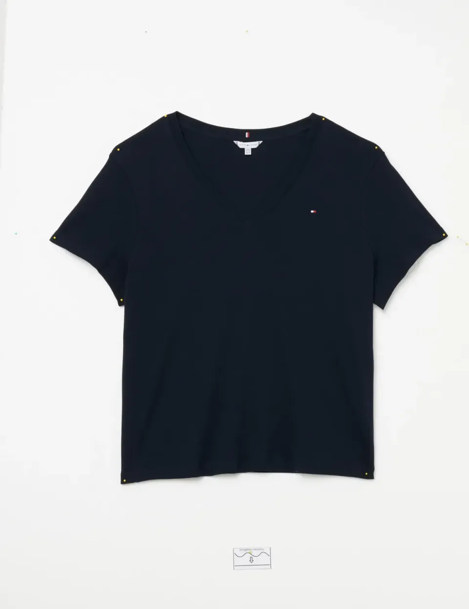 Tommy Hilfiger Cody Maglietta Donna Scollo V Blu Slim