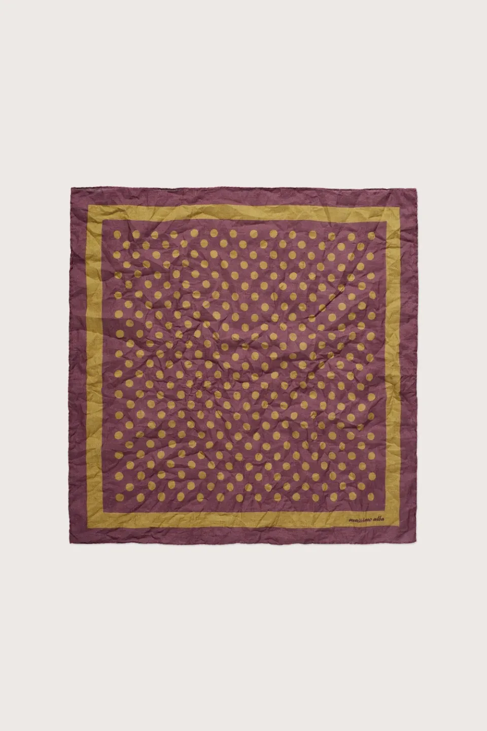 Massimo Alba HANKY1 fazzoletto prugna taglia unica cotone