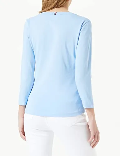 Tommy Hilfiger Top Maglia Donna Girocollo Morbido