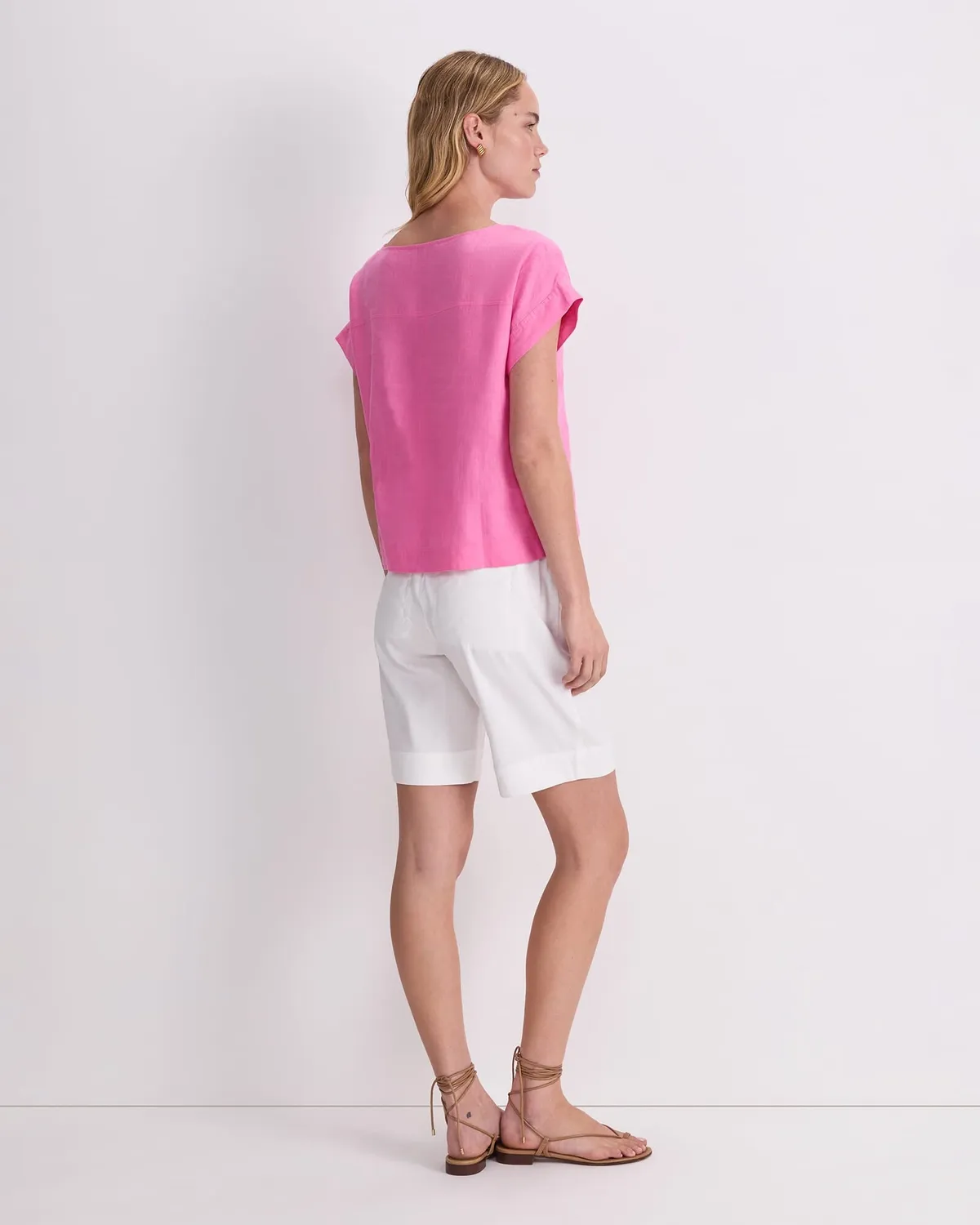 Sportscraft Dahlia Shell top donna lino scollo barca