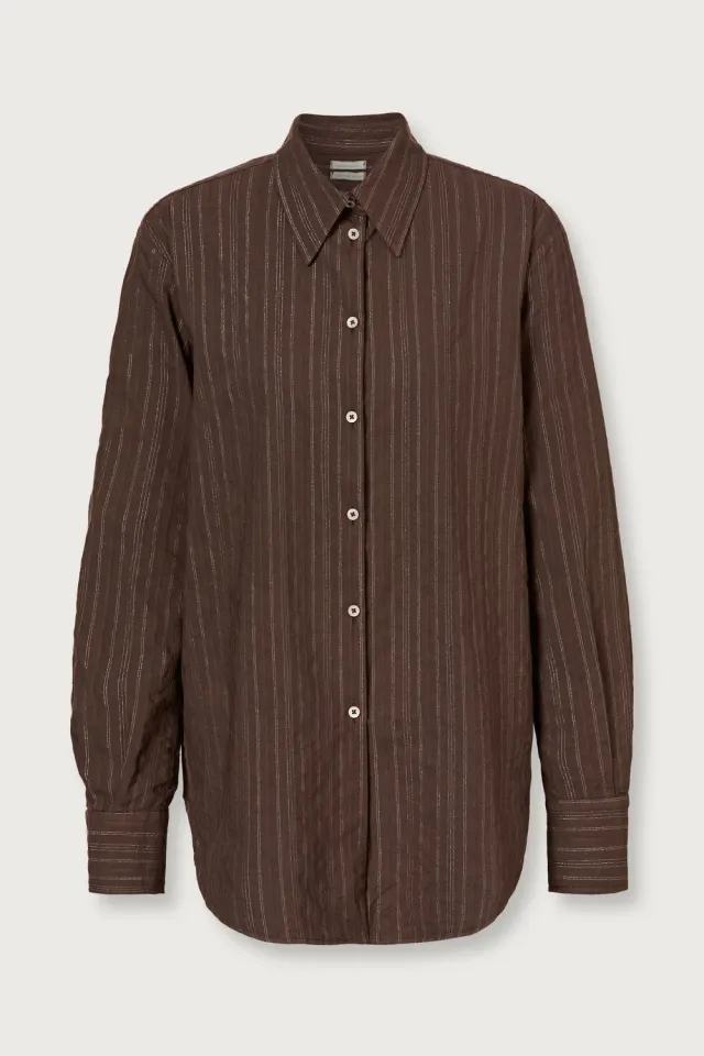 Massimo Alba Selma camicia donna mahogany in cotone