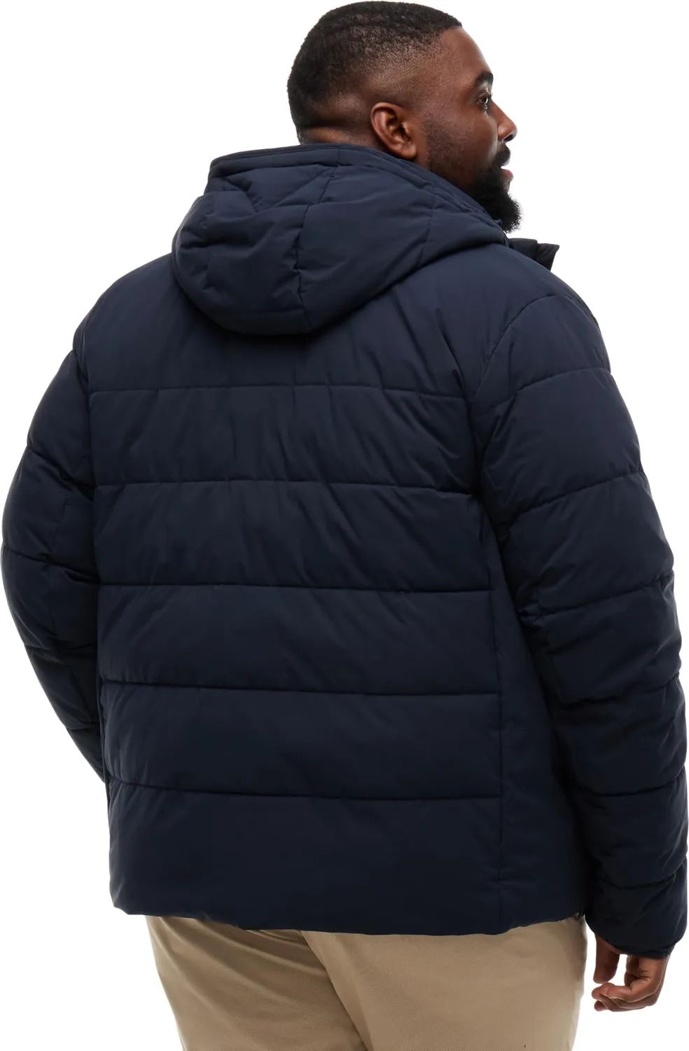 Tommy Hilfiger MW0MW45721 piumino uomo 4XL Plus blu navy cappuccio
