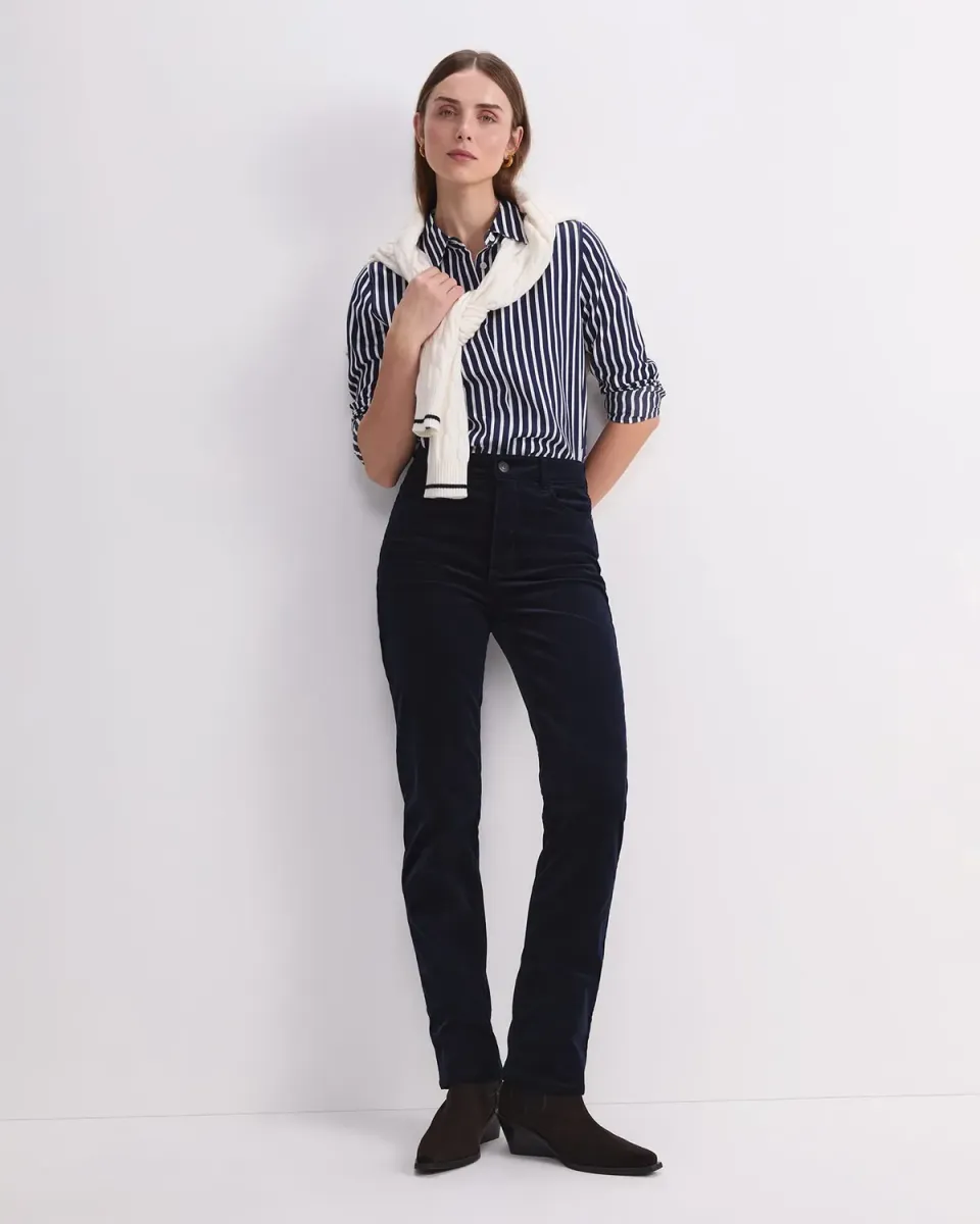 Sportscraft Cleo jeans velluto donna vita alta straight