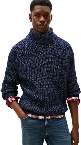 Tommy Hilfiger 2-Tone Chunky Rib MW0MW28110 pullover XXL collo alto