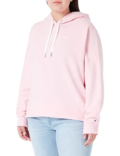 Tommy Hilfiger felpa cappuccio donna rosa pastel pink 46 cotone