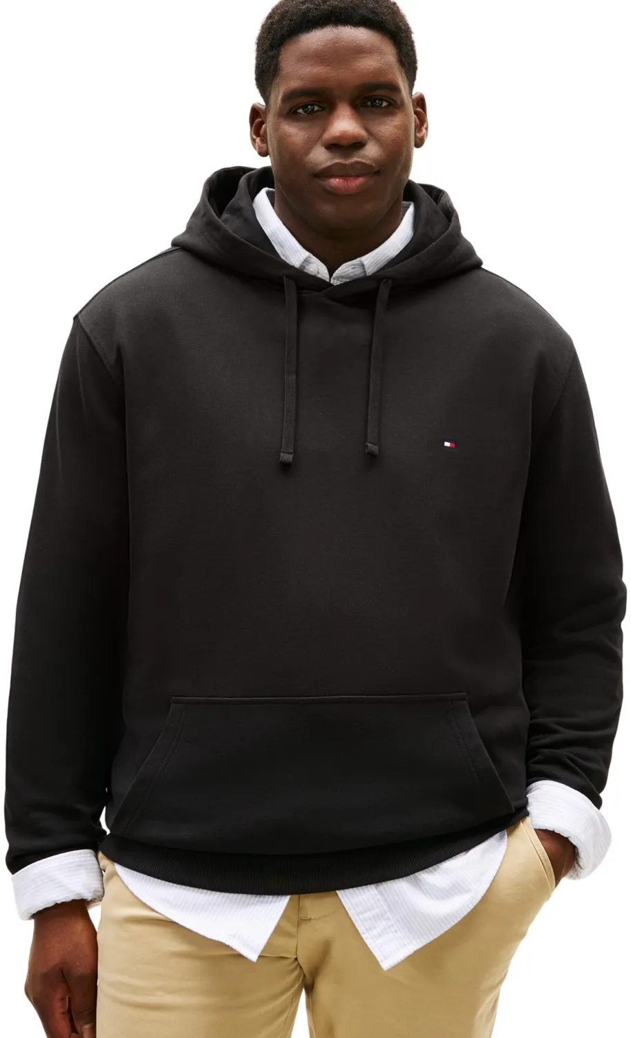 Tommy Hilfiger BT-Essential Terry MW0MW43004 Felpa con Cappuccio Nero