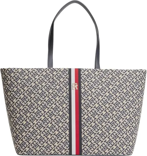 Tommy Hilfiger TH Jacquard Ess AW0AW19063 tote blu jacquard