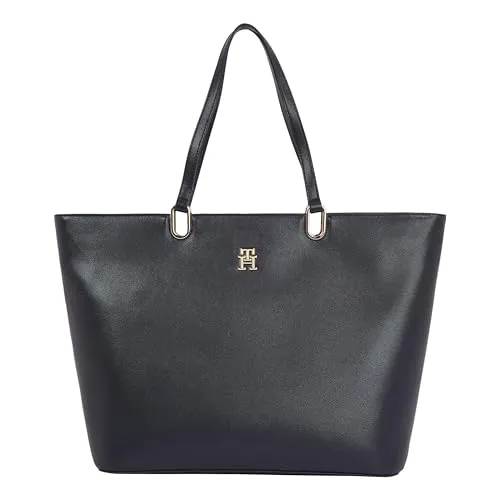 Tommy Th Timeless Med Tote borsa tracolla donna nera