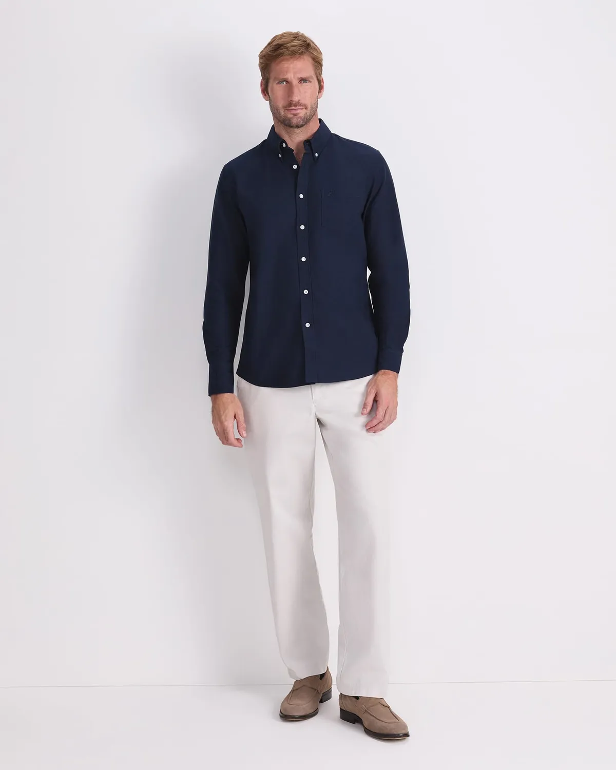 Sportscraft Oxford camicia uomo manica lunga cotone regular