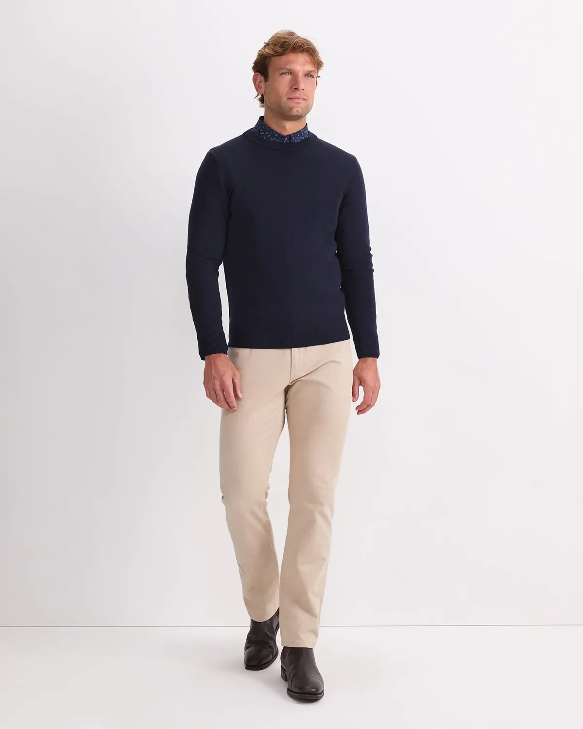 Sportscraft Merino Crew Neck maglione uomo lana merino